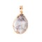 Earth's Jewel 21mm White Semi-Precious Agate Teardrop Pendant